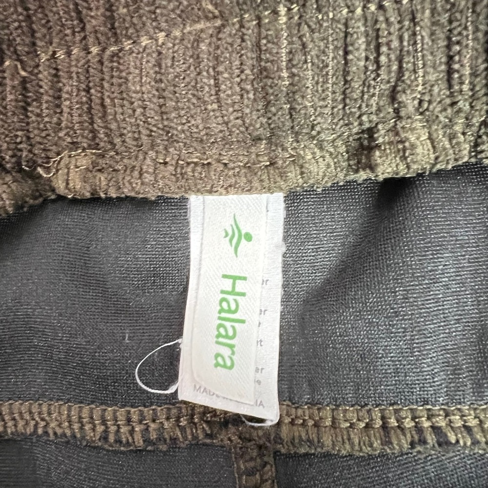Halara High Waisted Pocket Straight Leg Brown M Baggy Mop Corduroy Casual Pants - Picture 4 of 9